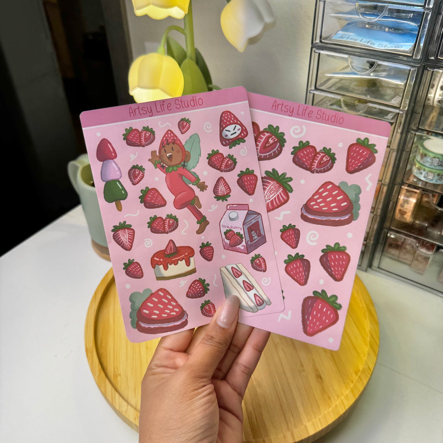Strawberry Journal Sticker Sheet Set
