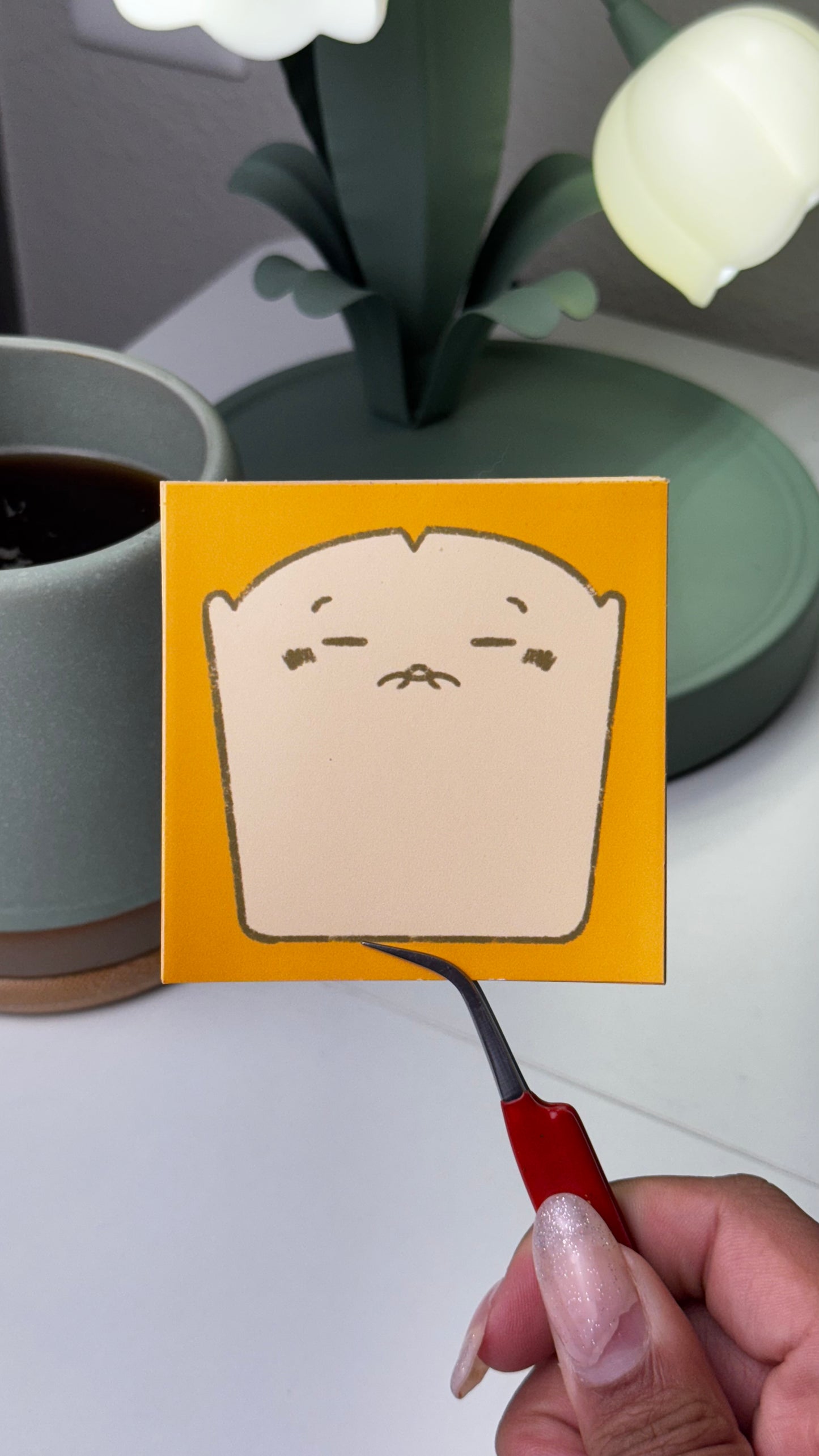Pastel Banana Yellow Sticky Note