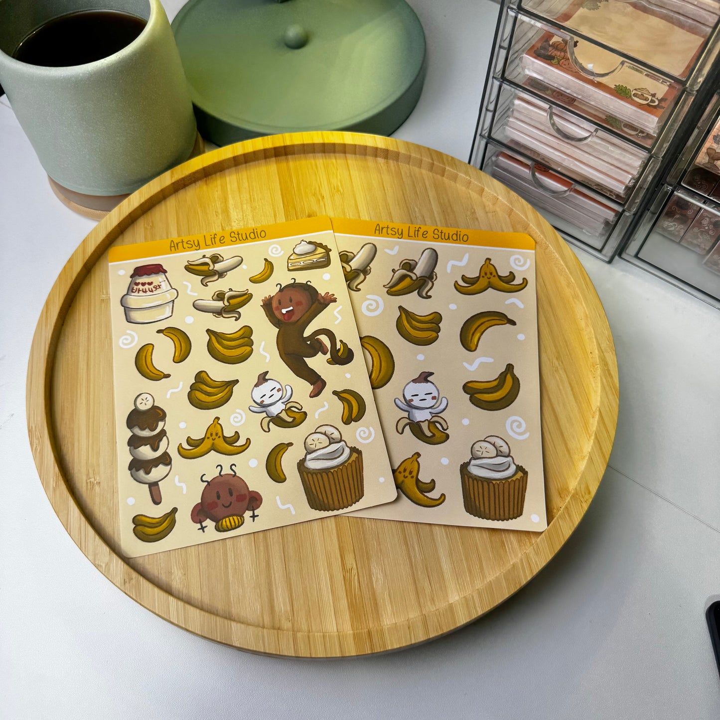 Banana Craze Waterproof Sticker Sheet