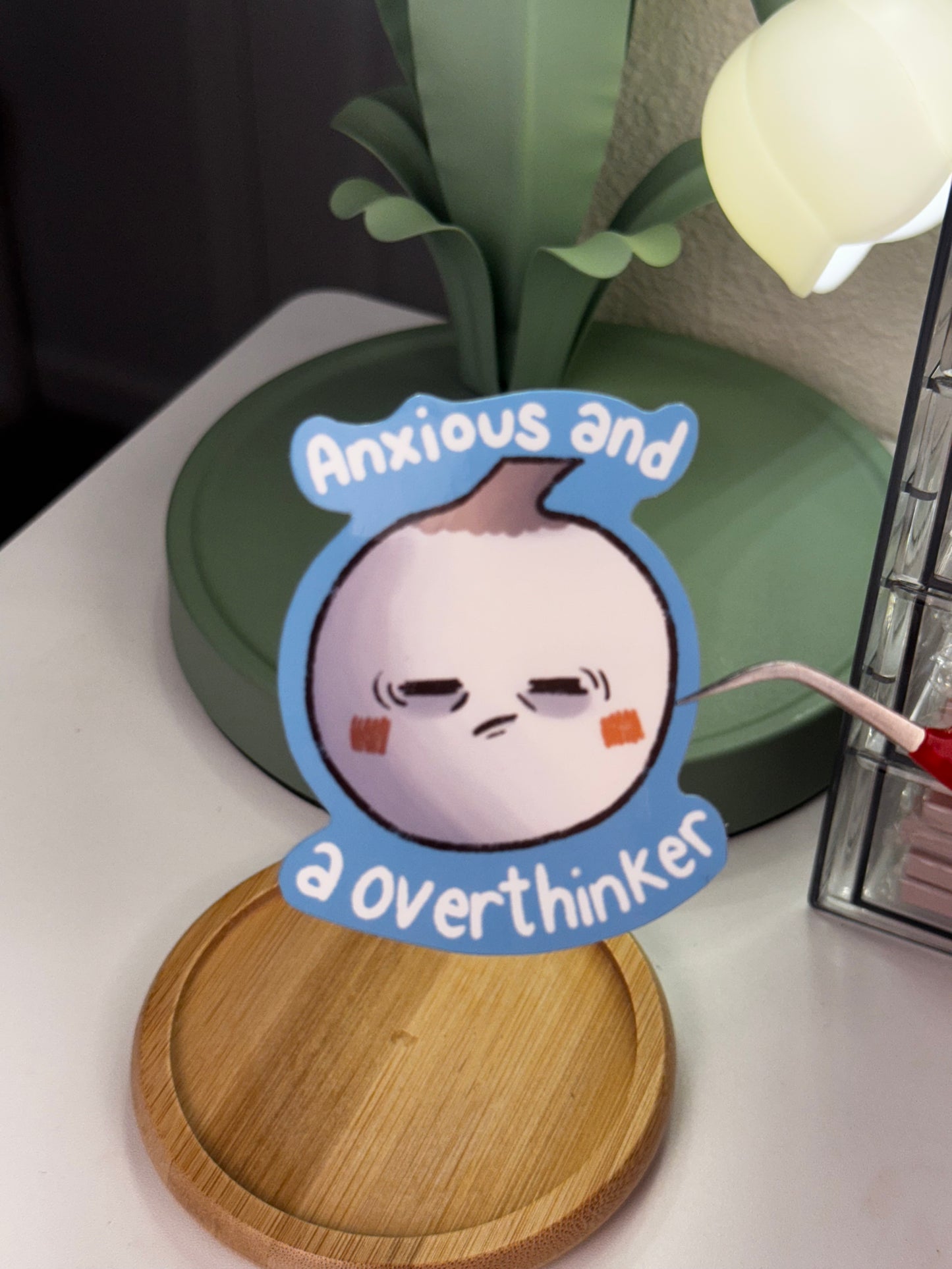 Anxious and Overthinking Waterproof Sticker