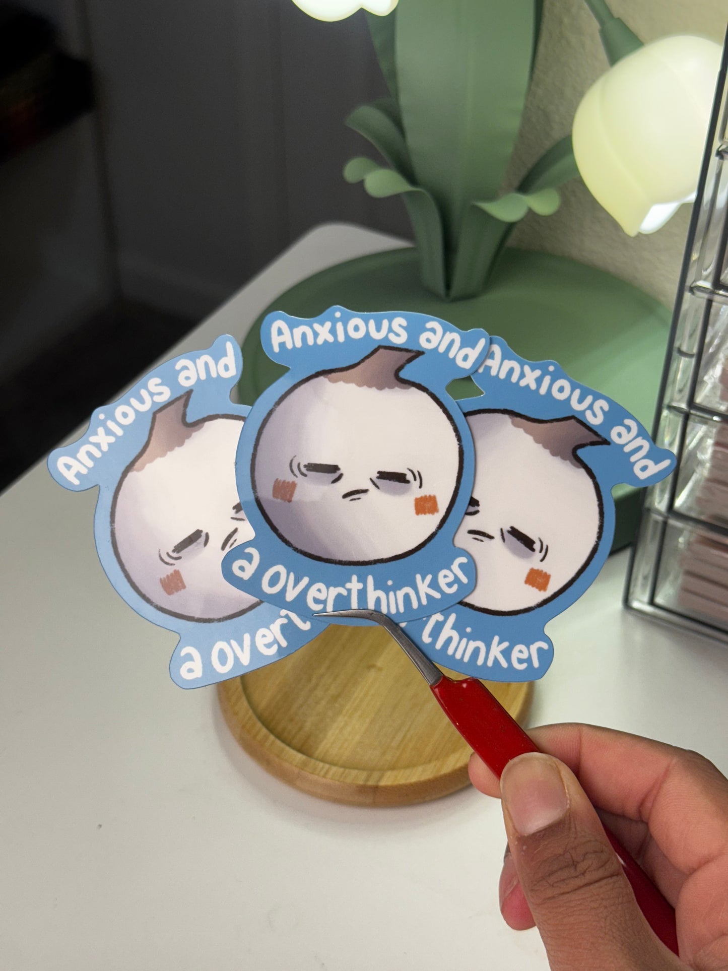 Anxious and Overthinking Waterproof Sticker