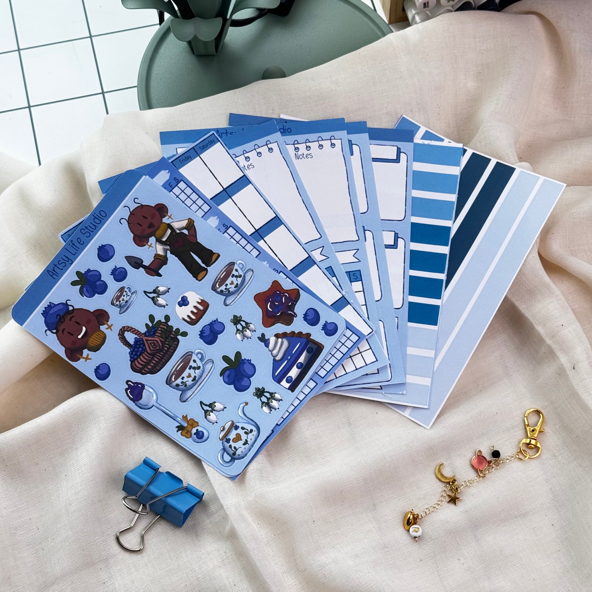 Blueberry Journal Sticker Set