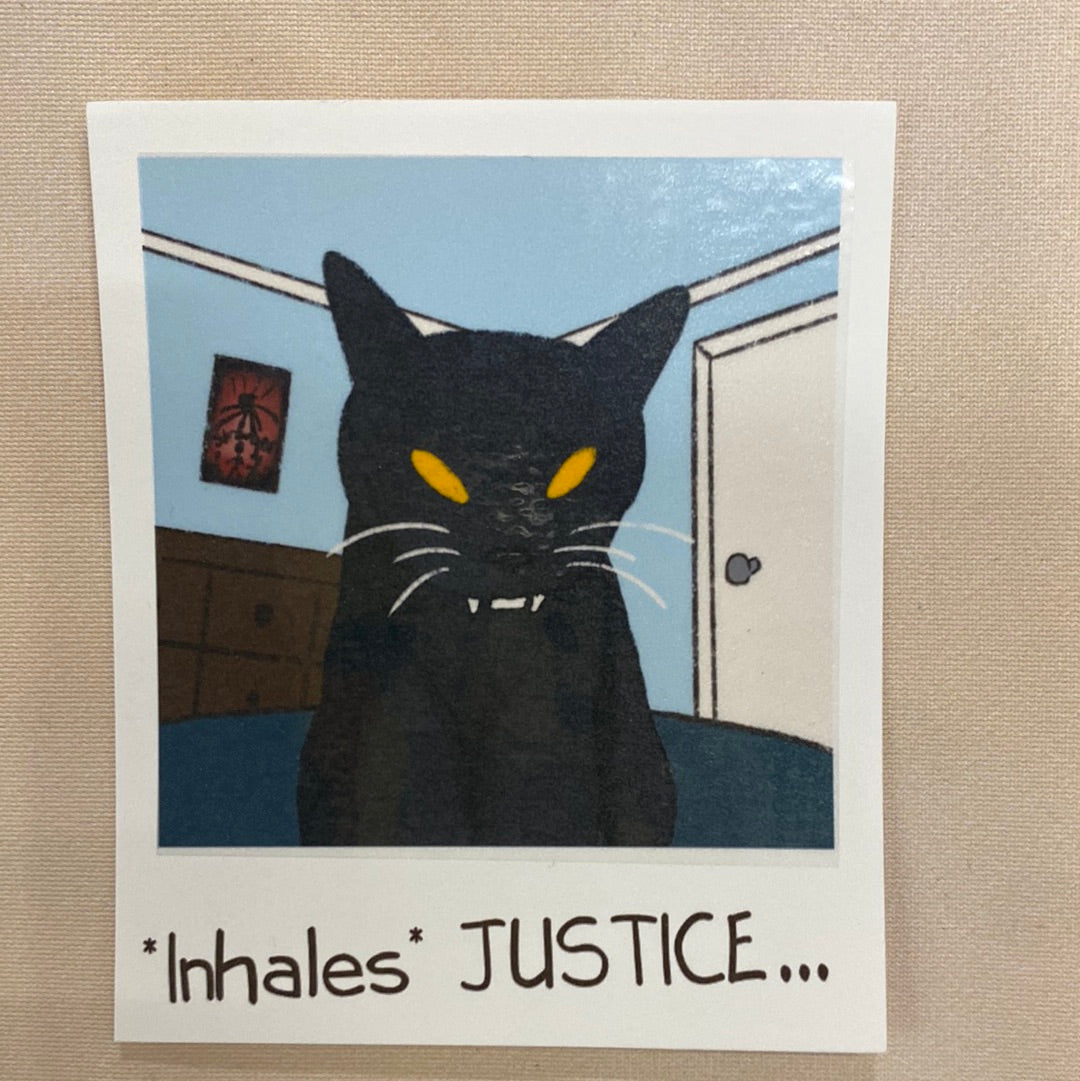 *Inhales* Justice Cat Art Print