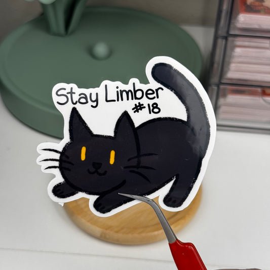 Nugget Stays Limber Waterproof Die-Cut Sticker