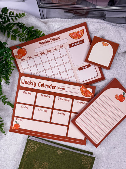 Orange Stationery Set