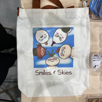 Smiles & Skies Canvas Tote Bag