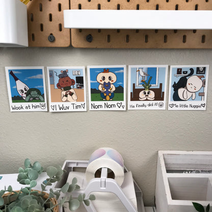 i wuv tim cute and kawaii pet polaroid art print