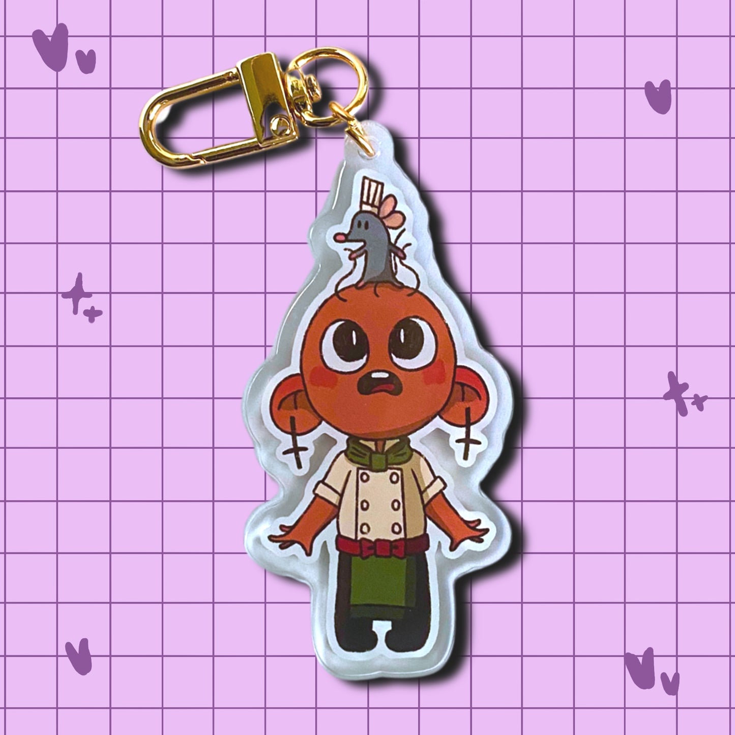 Wanna cook cute acrylic keychain front