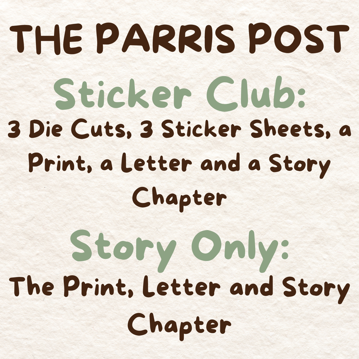 The Parris Post- Print Club