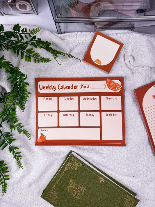 Orange Weekly Planner