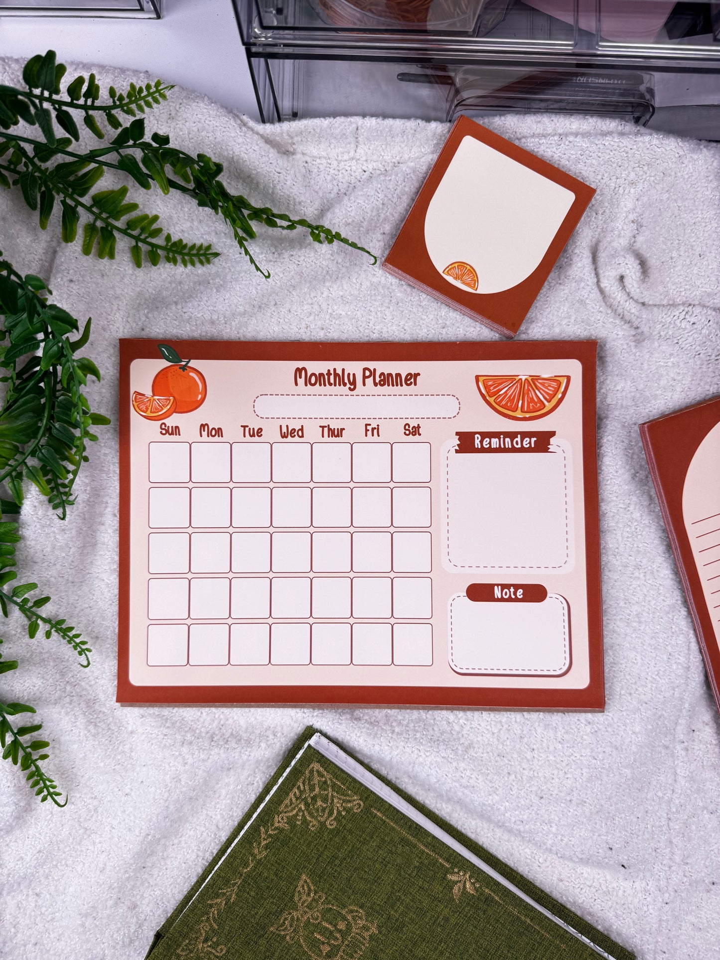 Orange Monthly Planner