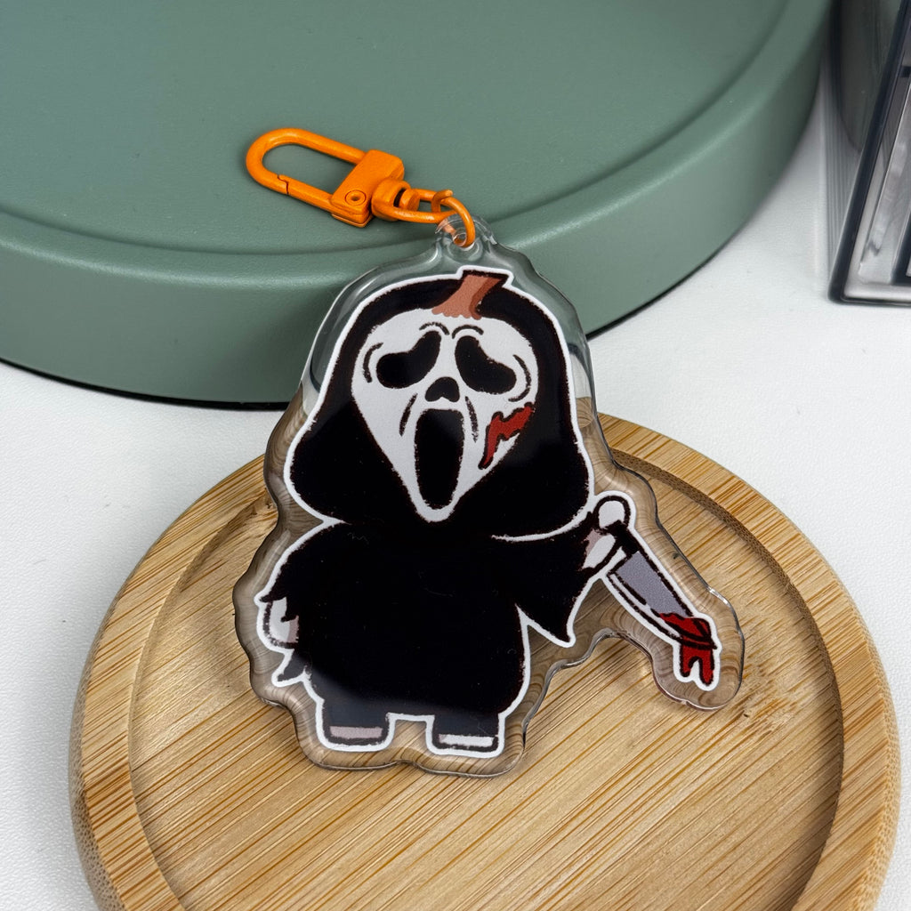 Ghost Face Halloween Acrylic Keychain