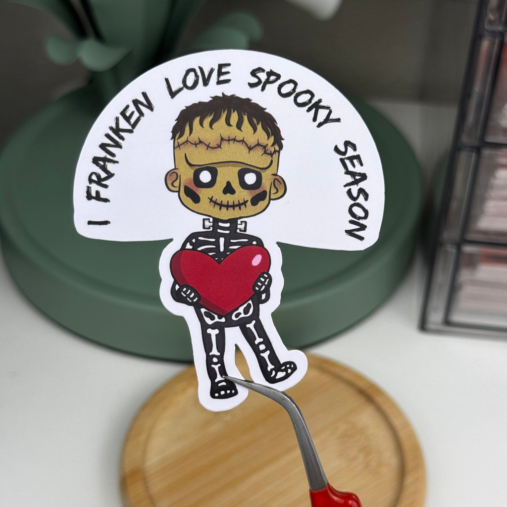 Franken Spooky Halloween Waterproof Die Cut Sticker