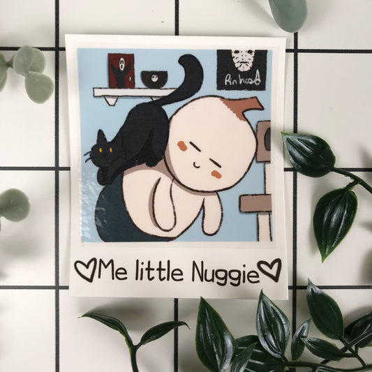 me little nuggie cute and kawaii pet polaroid art print