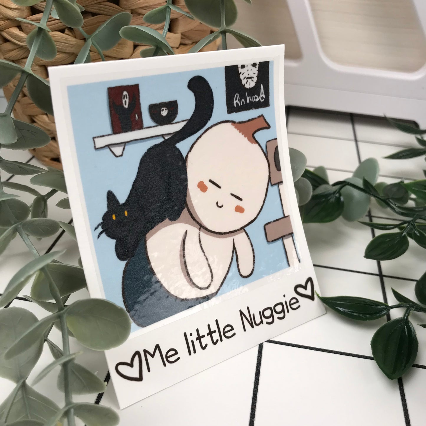 me little nuggie cute and kawaii pet polaroid art print