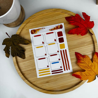 Autumn & Coffee Planner Sticker Sheet Pack