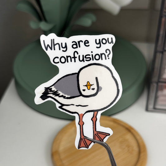 Paul is Confusion Waterproof Die-Cut Sticker