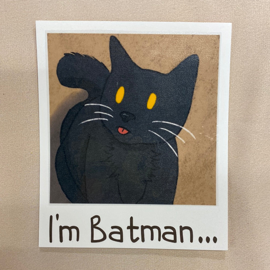 I'm Batman Cat Art Print