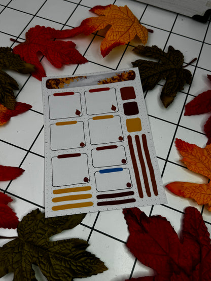 Autumn & Coffee Planner Sticker Sheet Pack