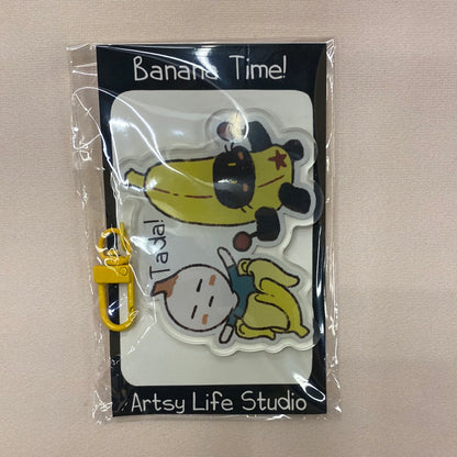 Fumiko & Banana Cat cute keychain side