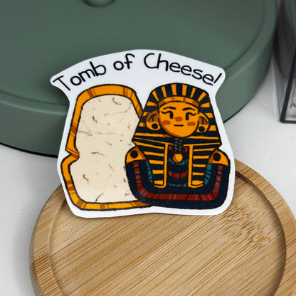 Tomb of Cheese Waterproof Die Cut Sticker