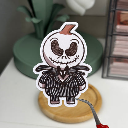 Jack Skellington Halloween Waterproof Die-Cut Sticker