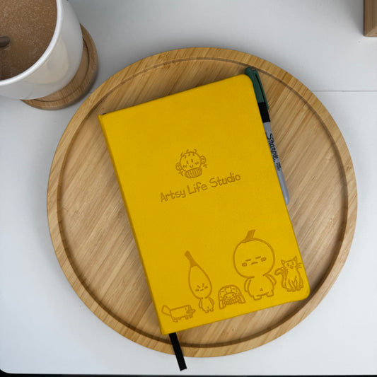 Yellow A5 Cute Dotted Bullet Journal