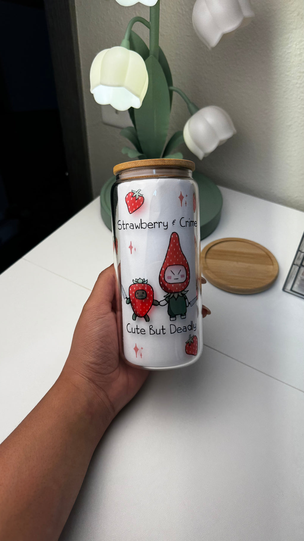 Strawberry Glass Cup