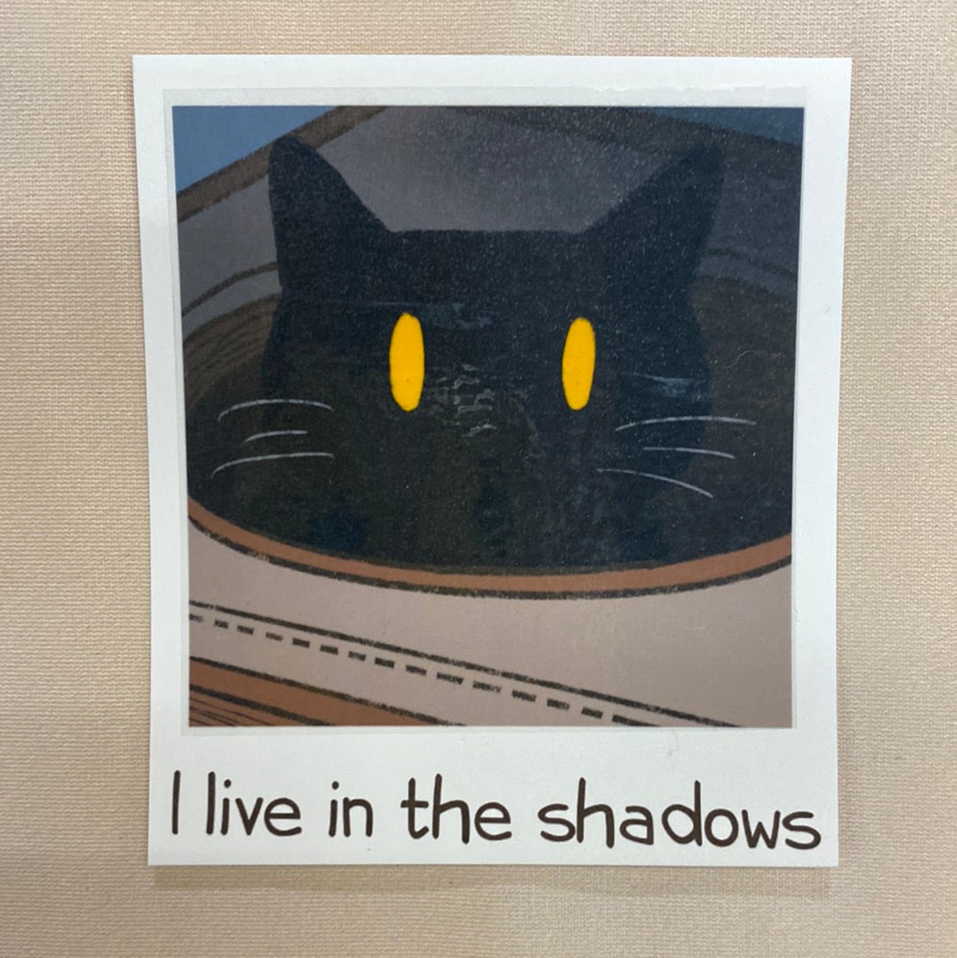 I live in the shadows Cat Art Print