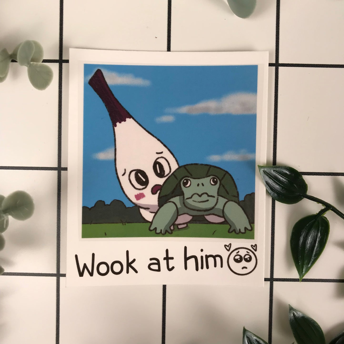 Wook at Him Polaroid Art Print