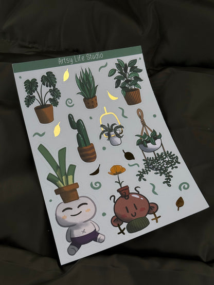 Minato Plant & Gold Sticker Sheet