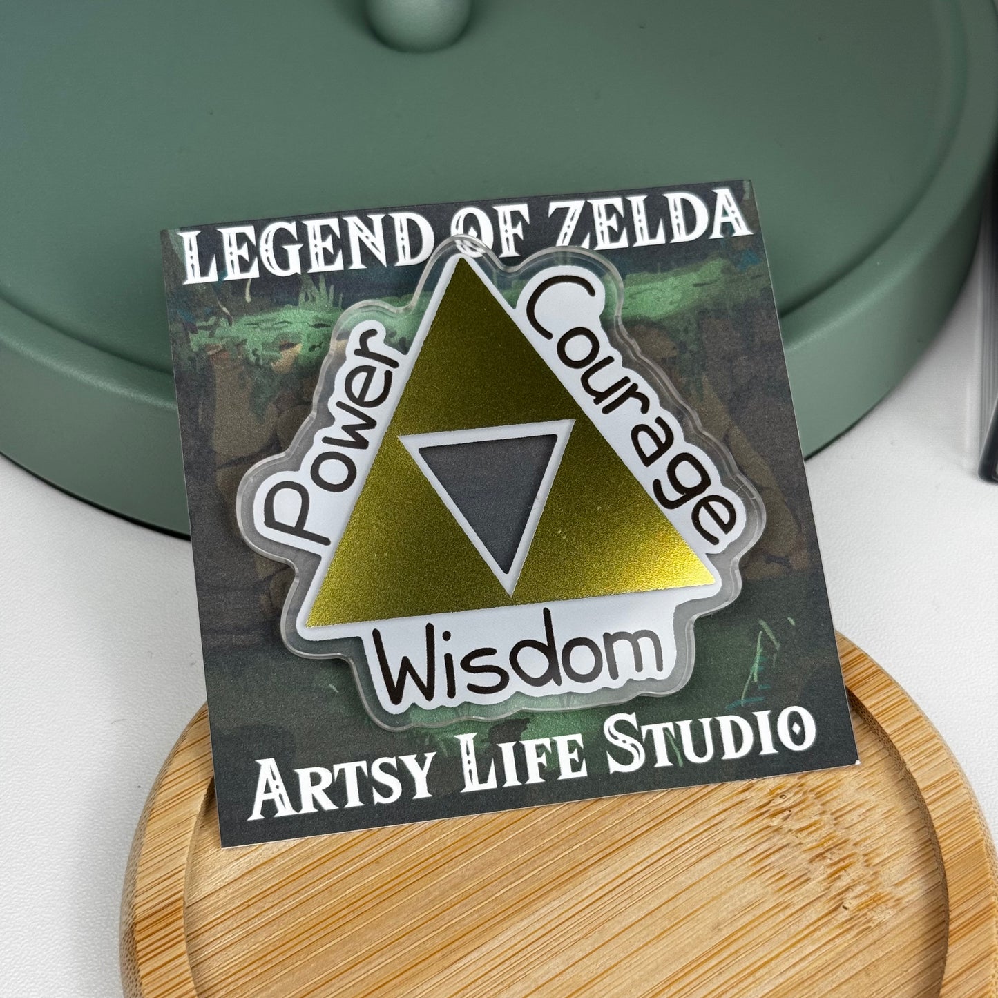 Triforce Legend of Zelda Fan Art Acrylic Pin