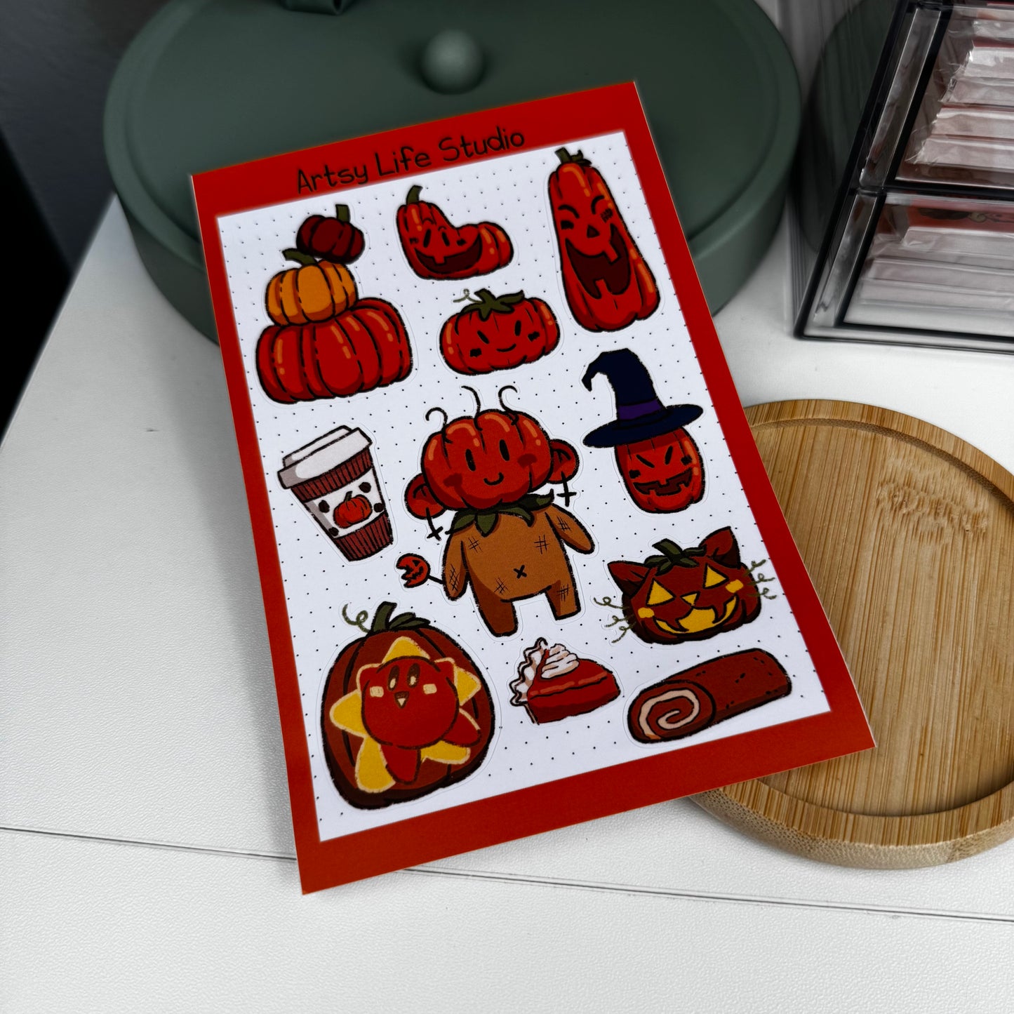 Pumpkin Crazed Autumn Waterproof Sticker Sheet