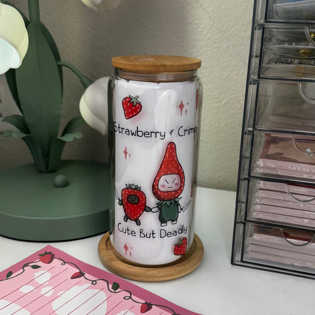 Strawberry Glass Cup