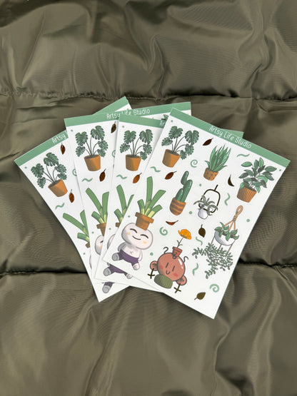 Minato Plant & Gold Sticker Sheet