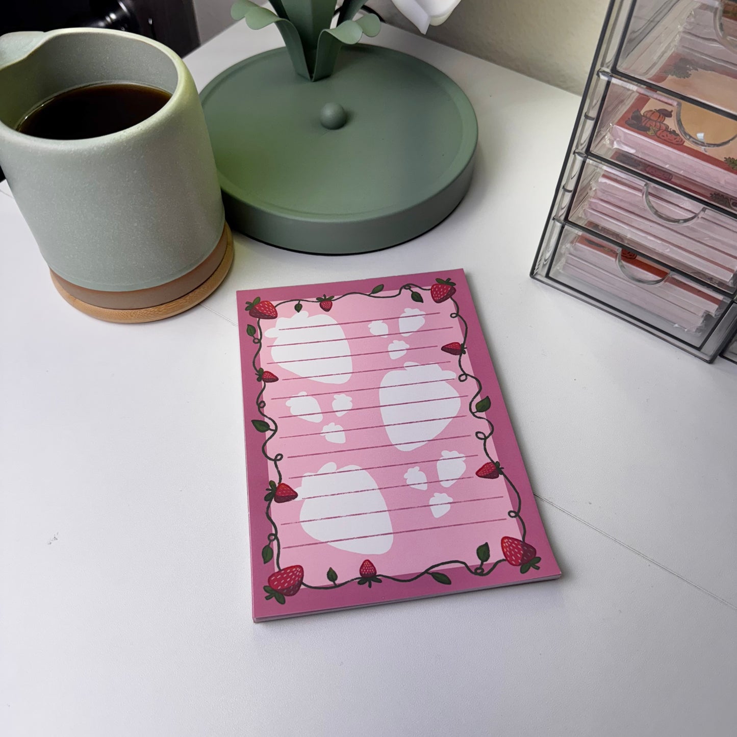 Pastel Strawberry Notepad