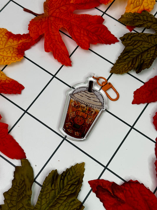 Pumpkin Spice Ice Coffee Acrylic Keychain