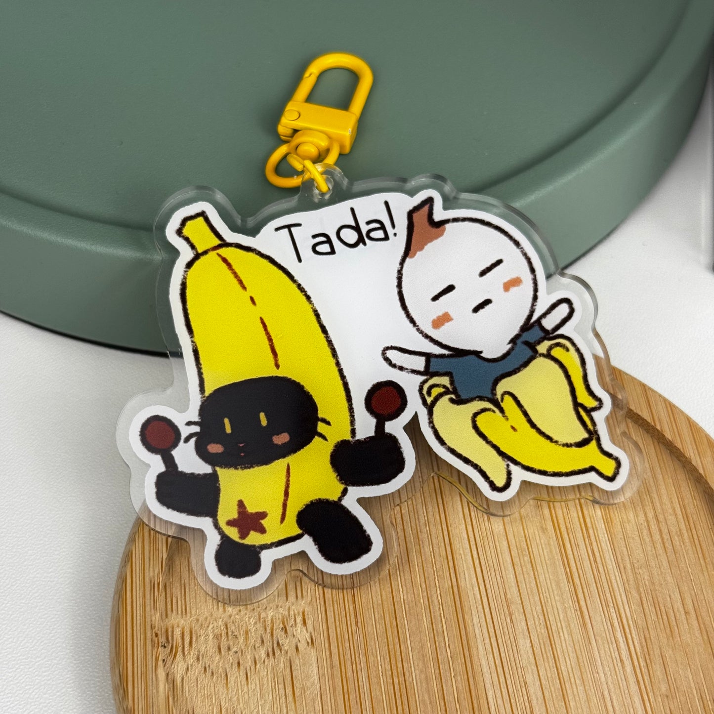 Banana Cat Acrylic Keychain