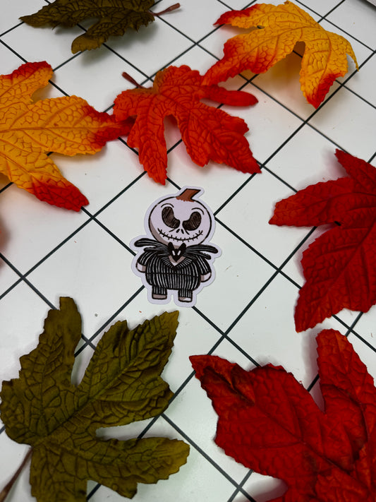 Jack Skellington Halloween Waterproof Die-Cut Sticker