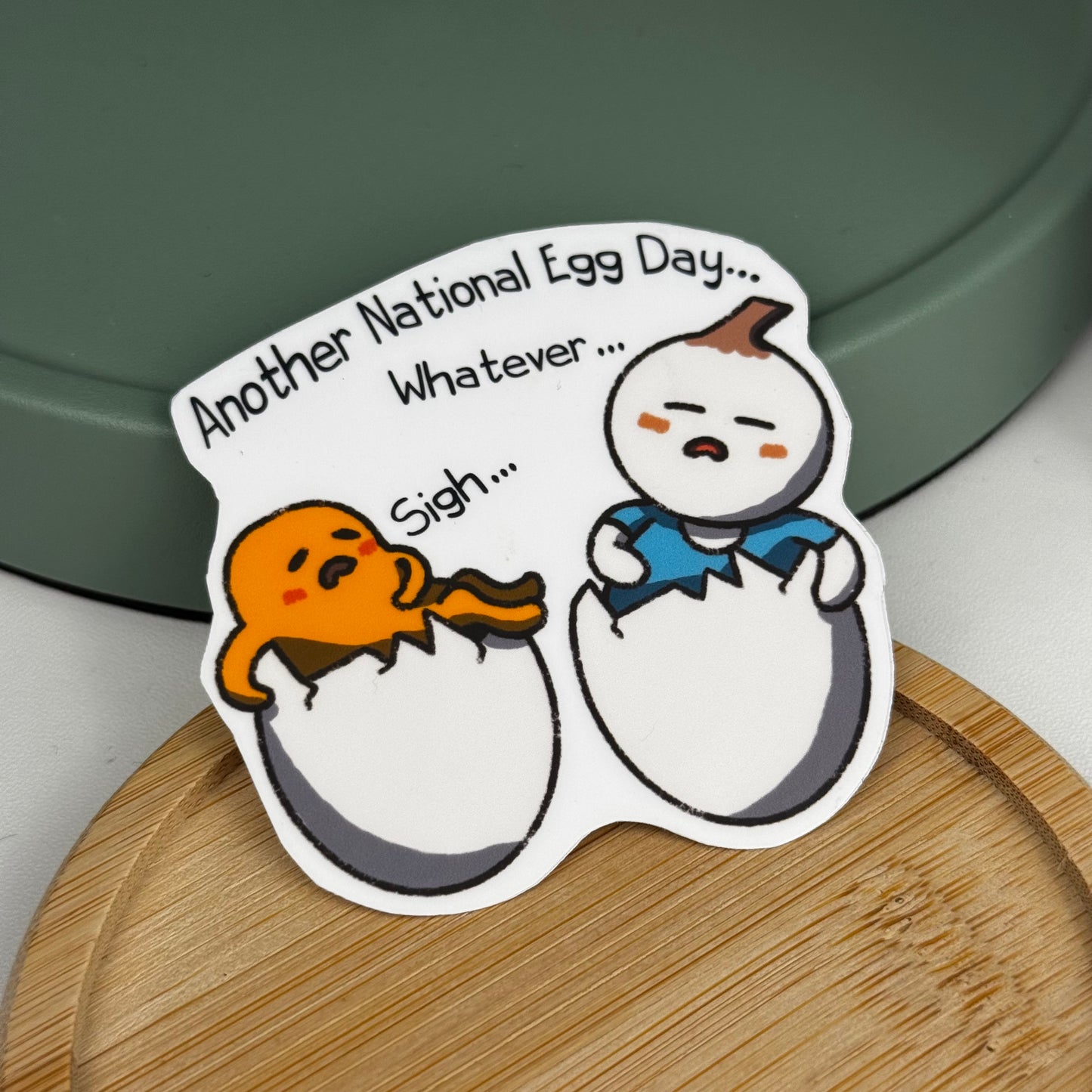 Lazy Fumiko x Gudetama Water Proof Die Cut Sticker