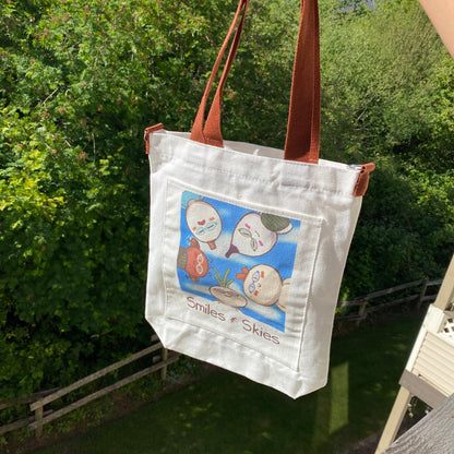 Smiles & Skies Canvas Tote Bag