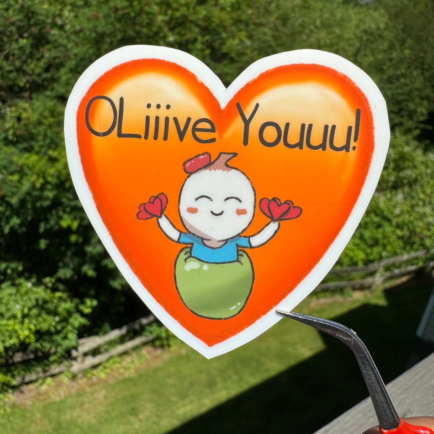 Oliiive Youuu! Die cut sticker