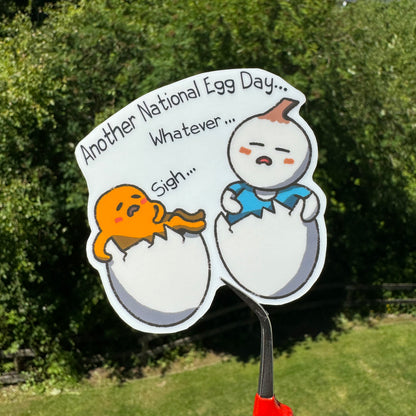 Lazy Fumiko x Gudetama Water Proof Die Cut Sticker