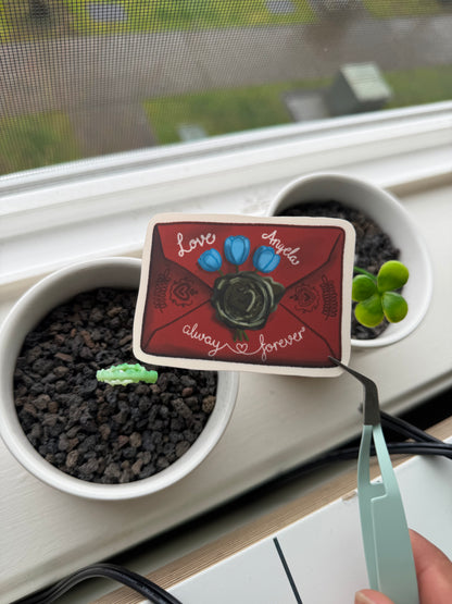 Angela's Envelope Die Cut Sticker