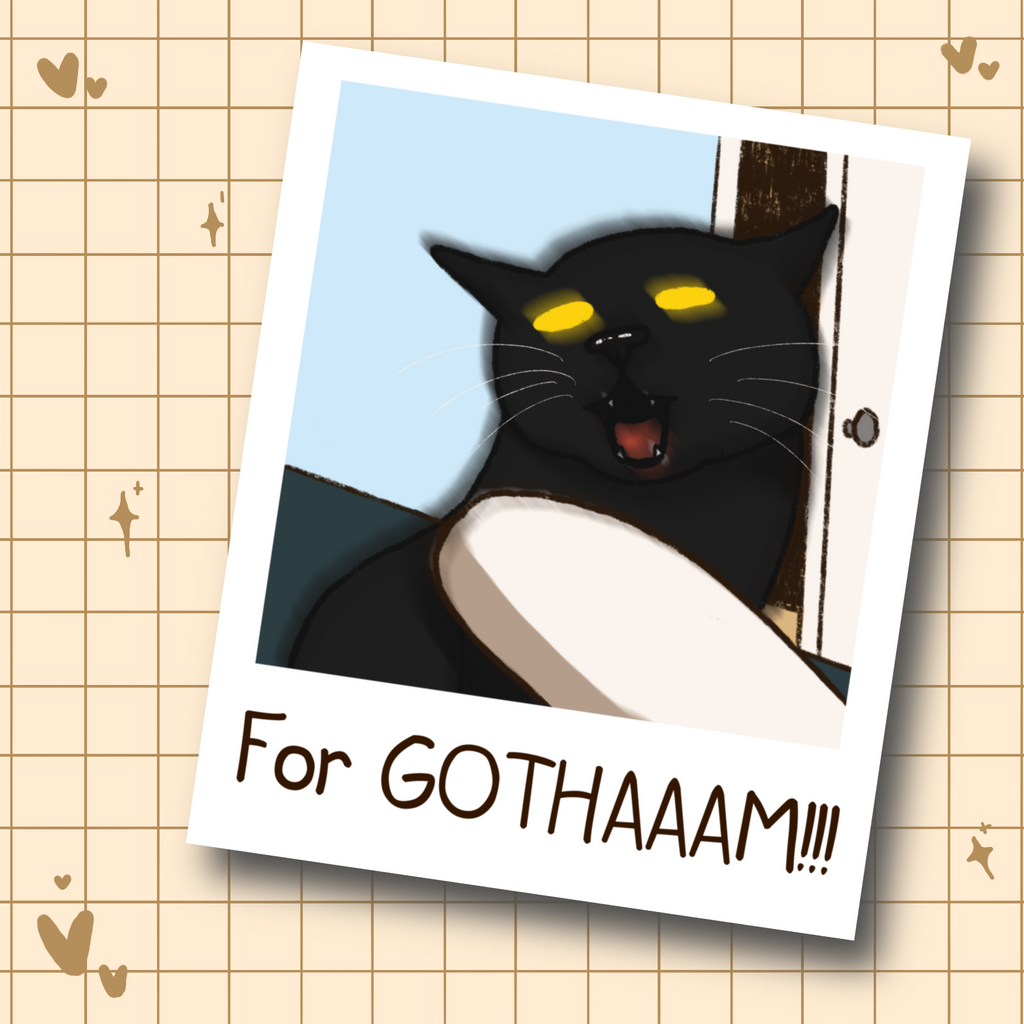 For Gothaaam!!! Cat Mini Art Print