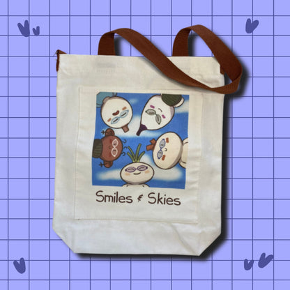 Smiles & Skies Canvas Tote Bag