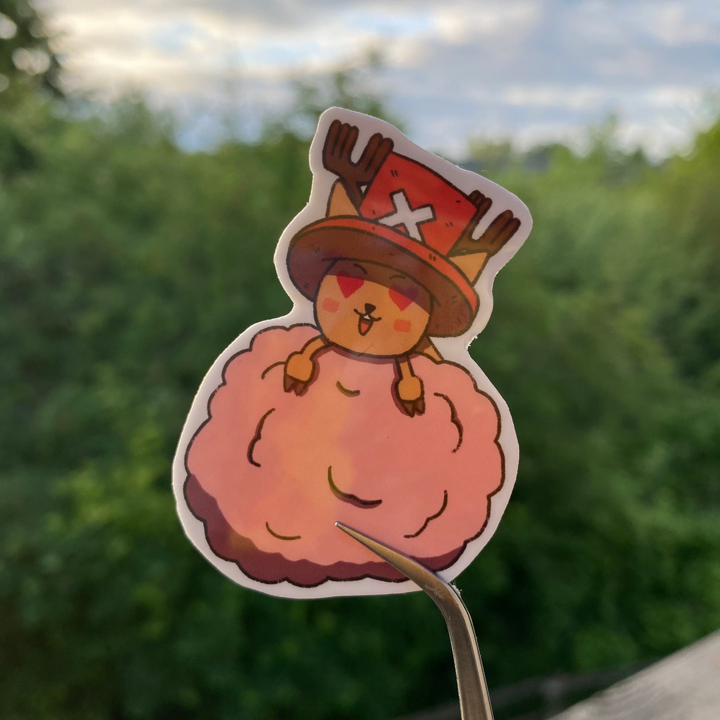 Chopper One Piece Fan Art Waterproof Die Cut Sticker natural