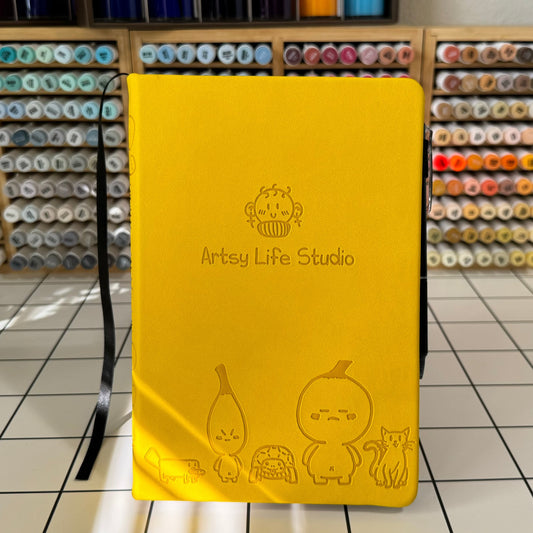 cute and kawaii yellow dotted a5 bullet journal 160gsm paper 150 pages