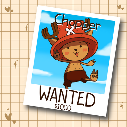 Chopper One Piece Wanted Fan Art Print