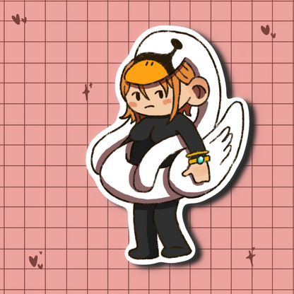 Nami Swan One piece fan art waterproof die cut sticker